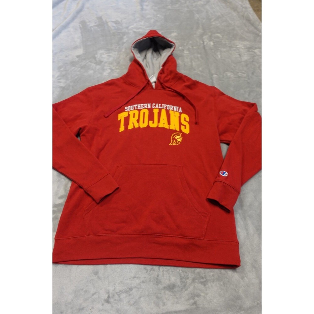 USC Trojans Mens Large Southern California Trojans Cardinal Gold PullOver Hoodie